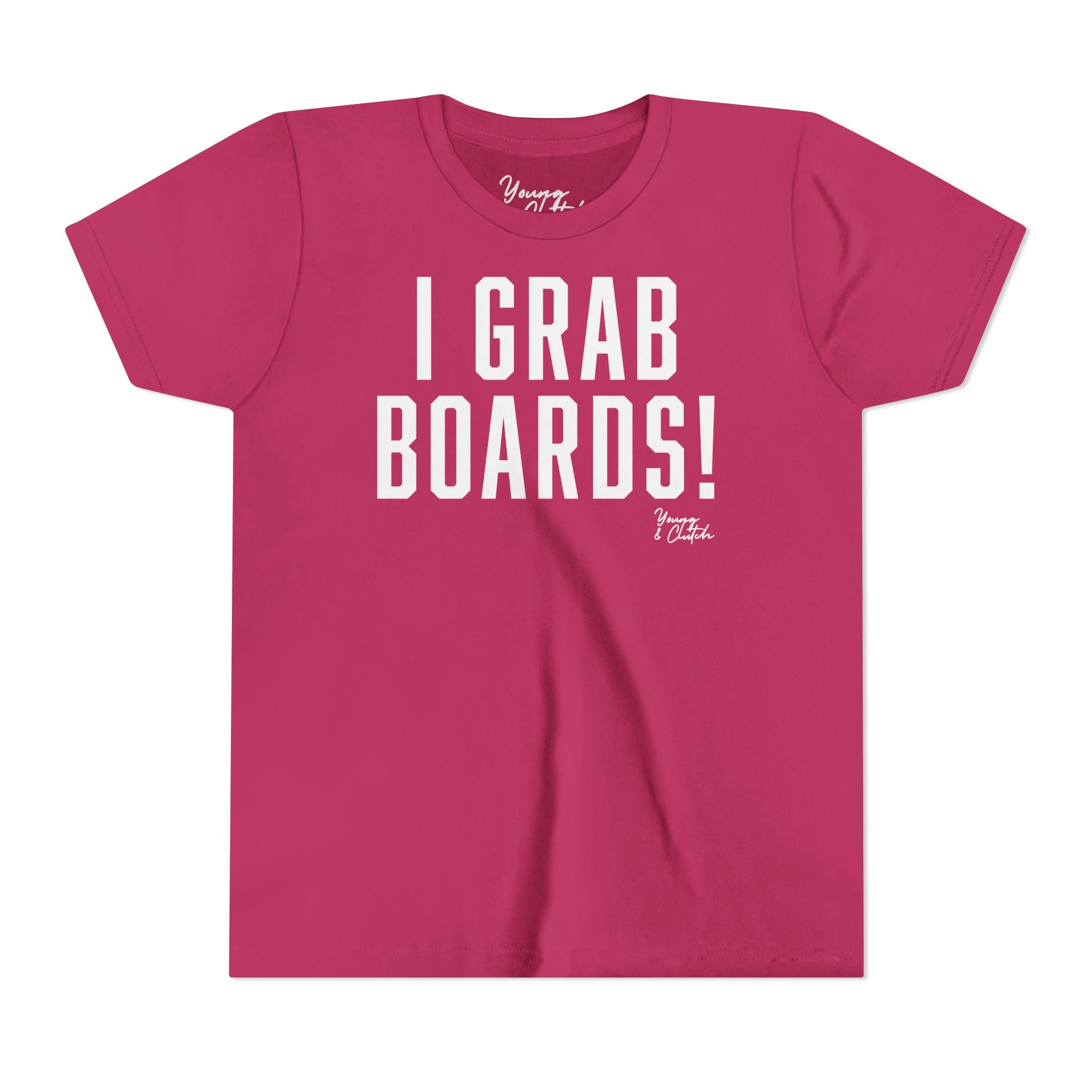 Youth Short Sleeve Tee Young & Clutch I Grab Boards
