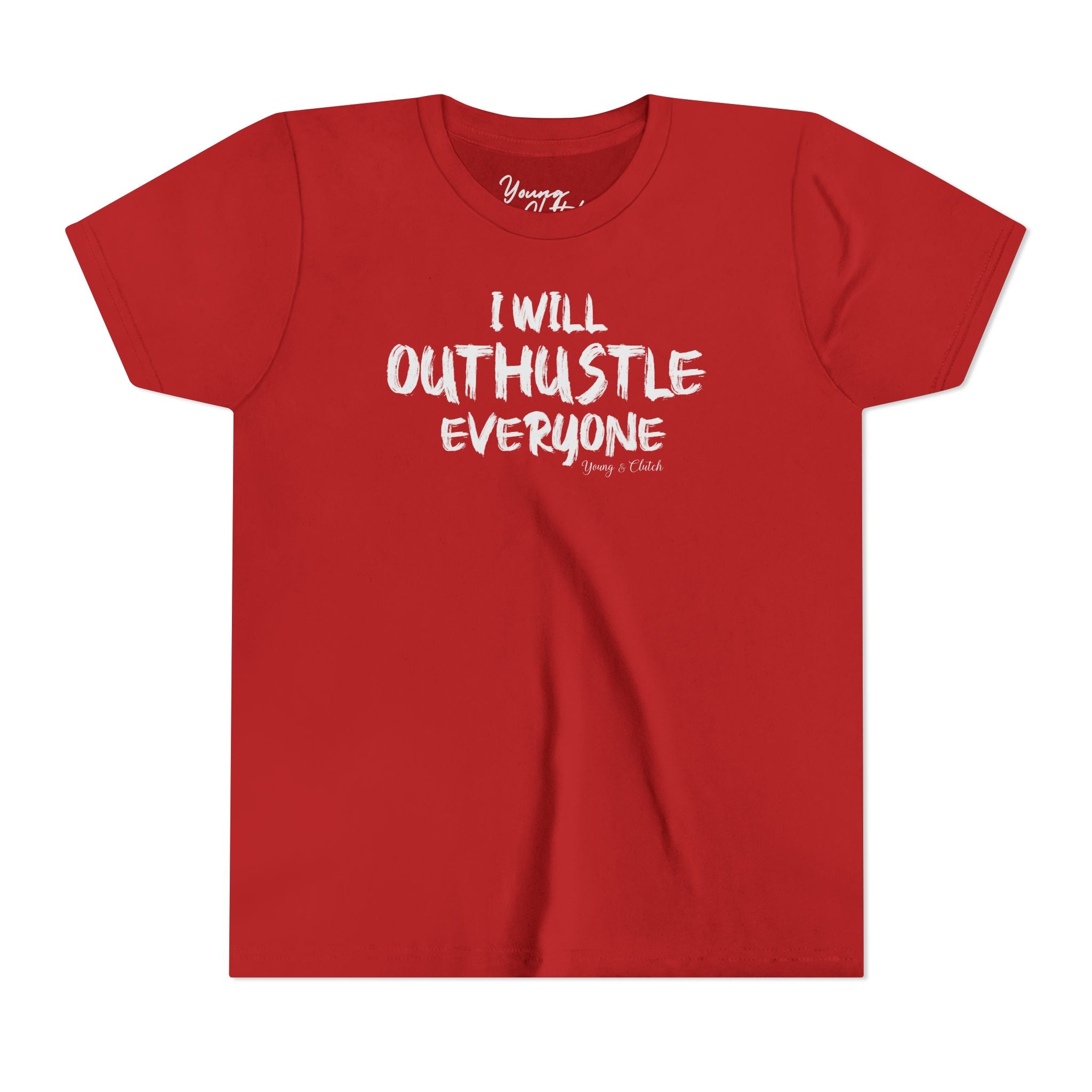 Youth Short Sleeve Tee Young & Clutch Outhustle Everyone