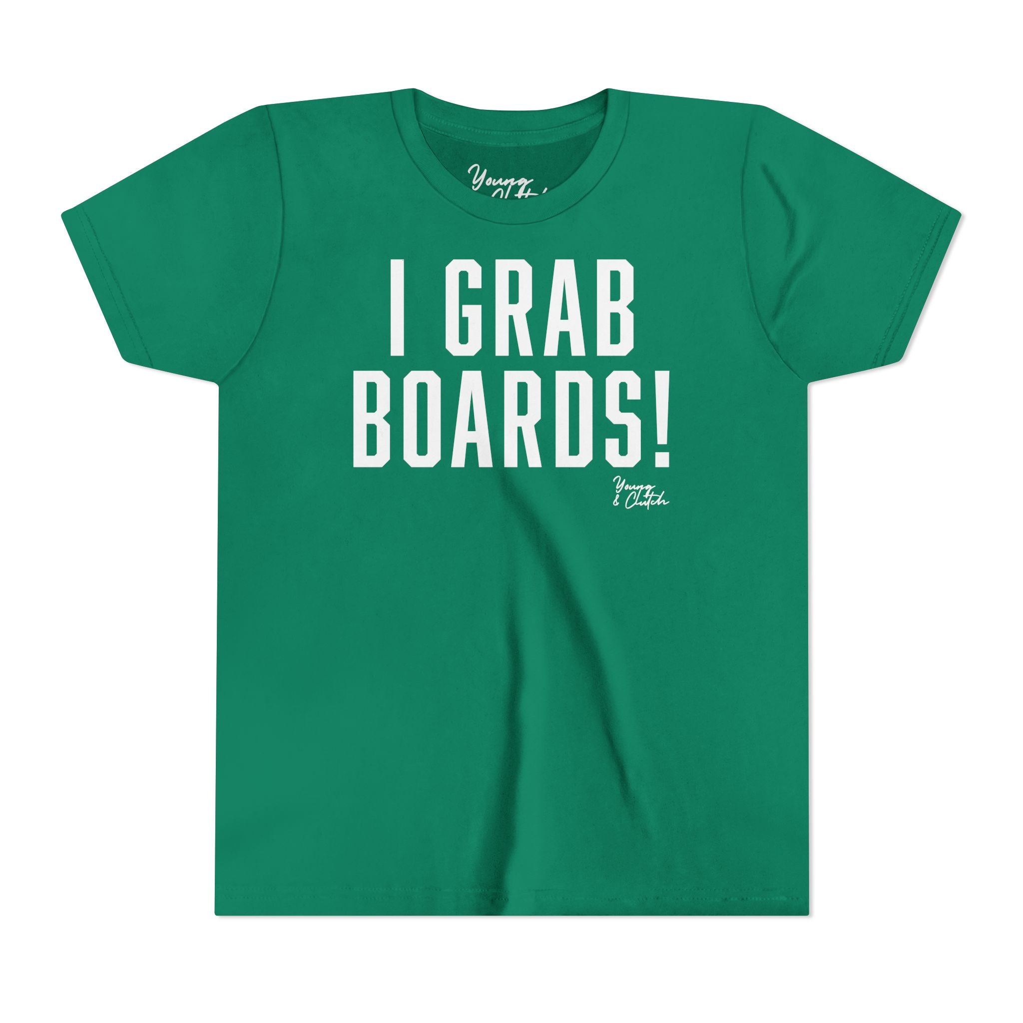 Youth Short Sleeve Tee Young & Clutch I Grab Boards