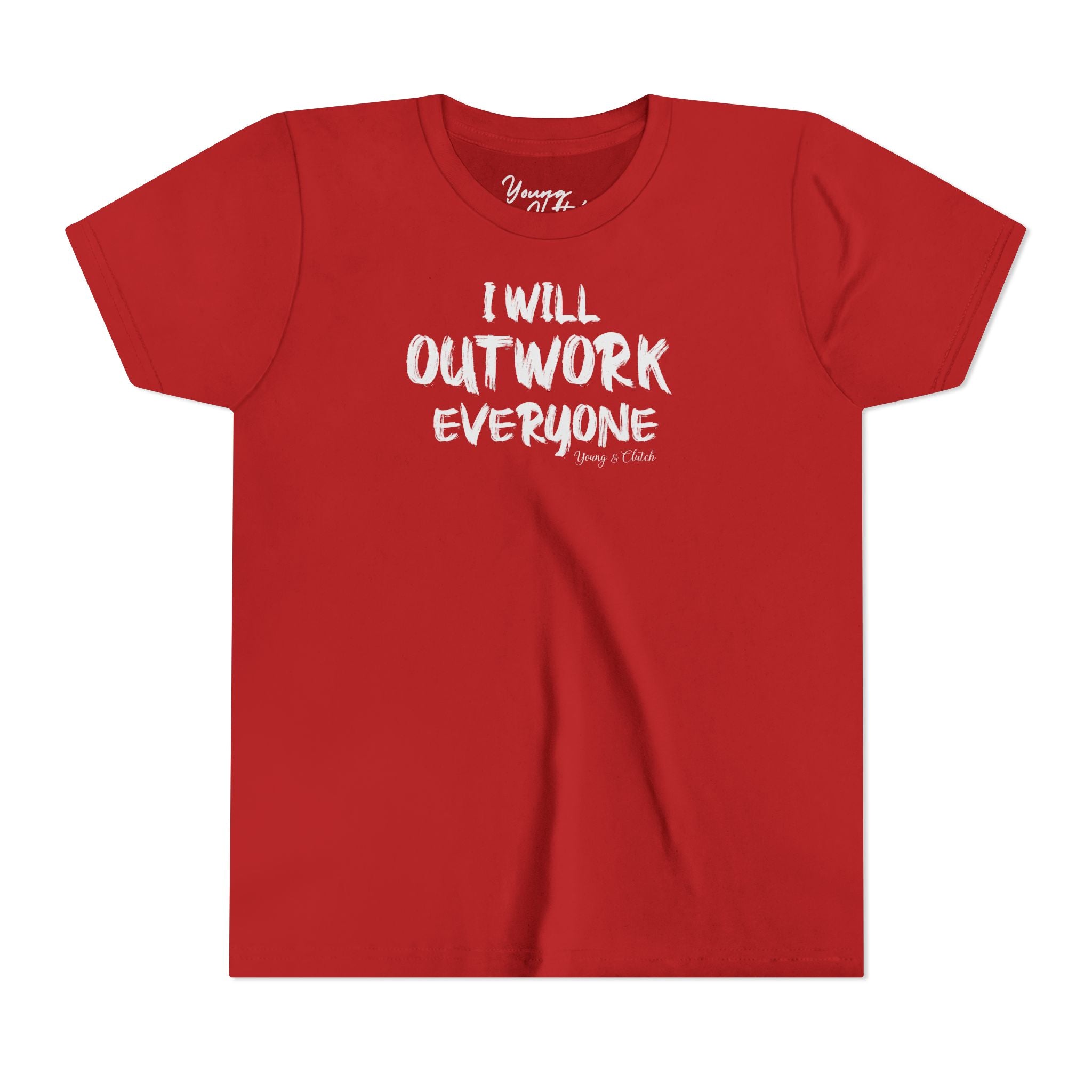 Youth Short Sleeve Tee Young & Clutch Outwork Everyone