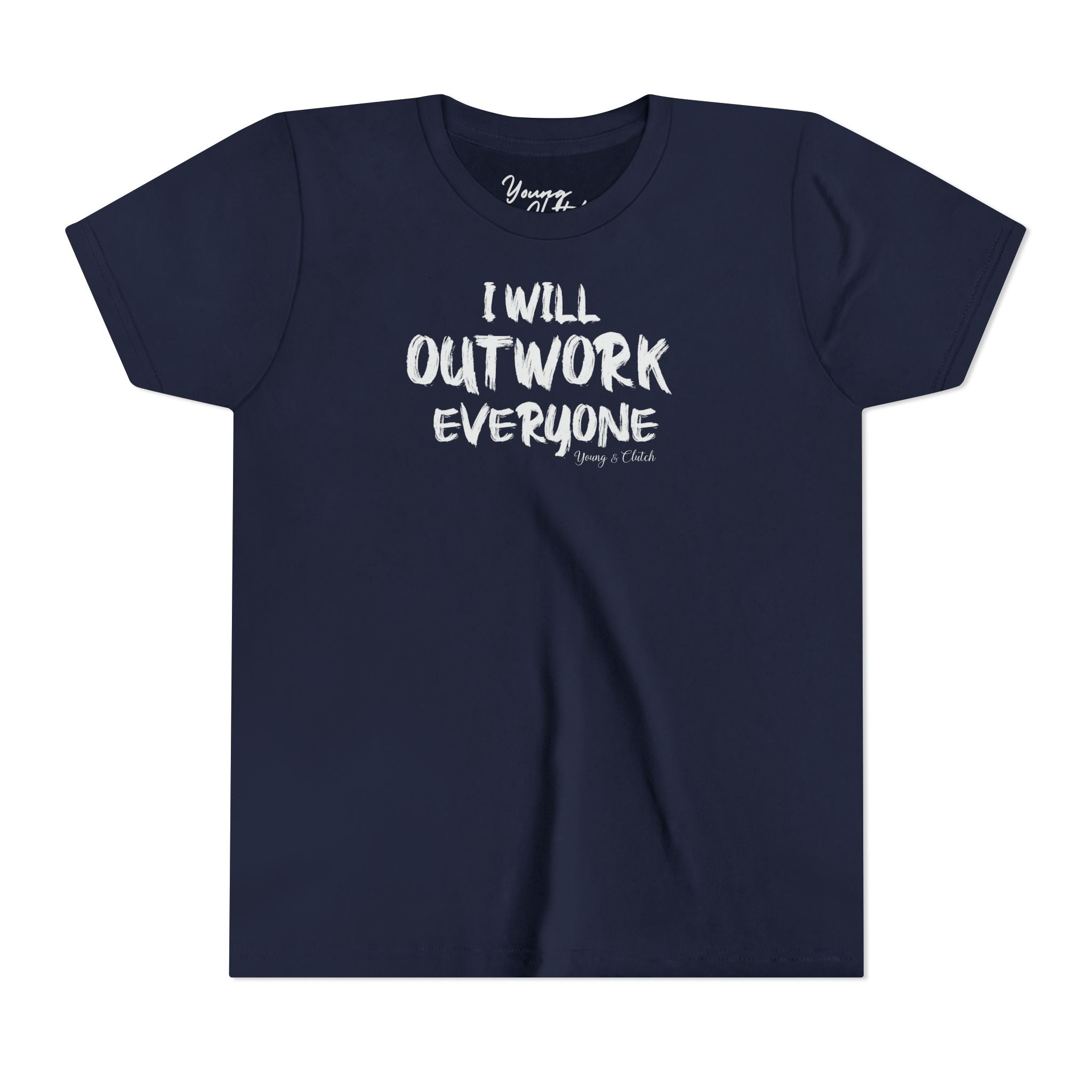 Youth Short Sleeve Tee Young & Clutch Outwork Everyone