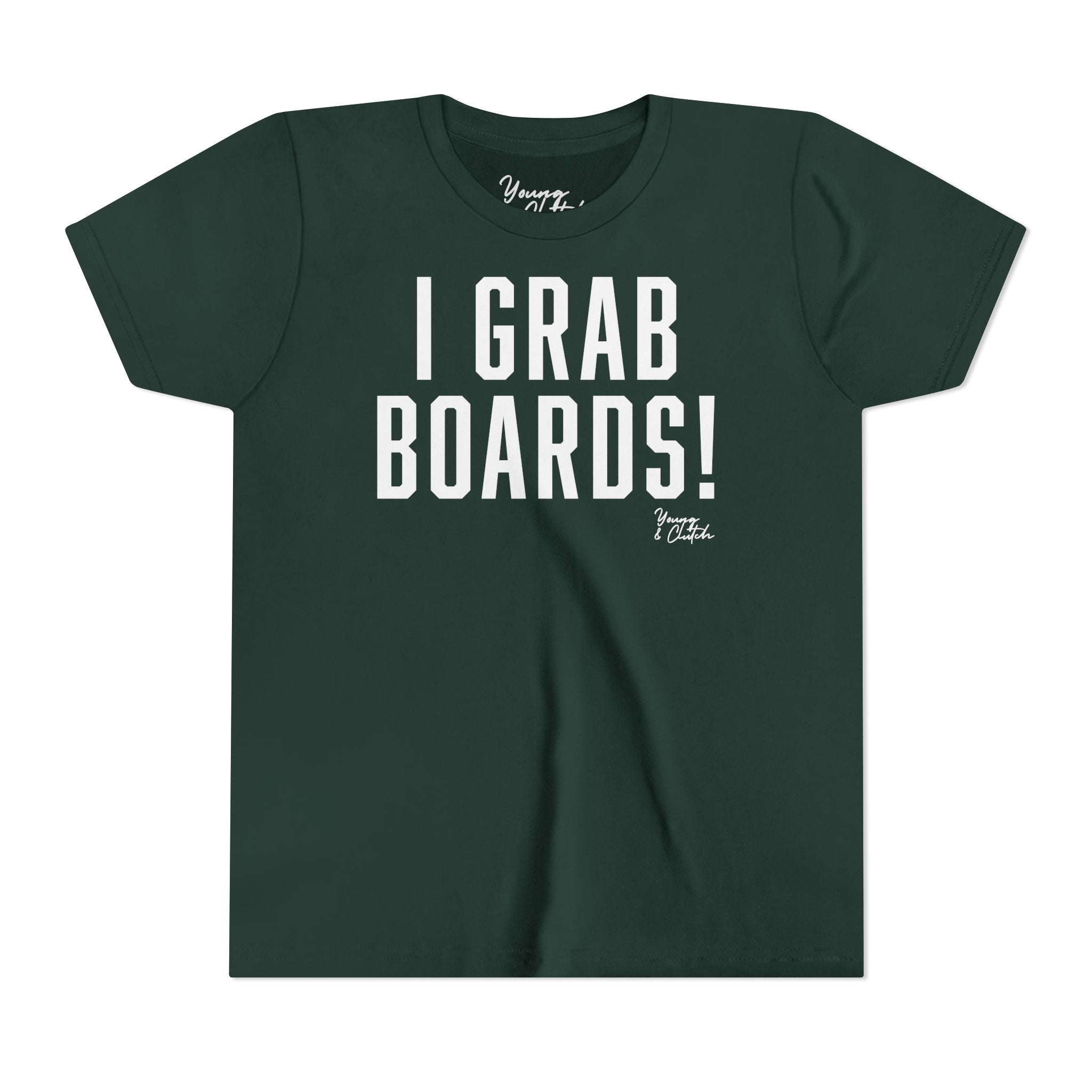 Youth Short Sleeve Tee Young & Clutch I Grab Boards