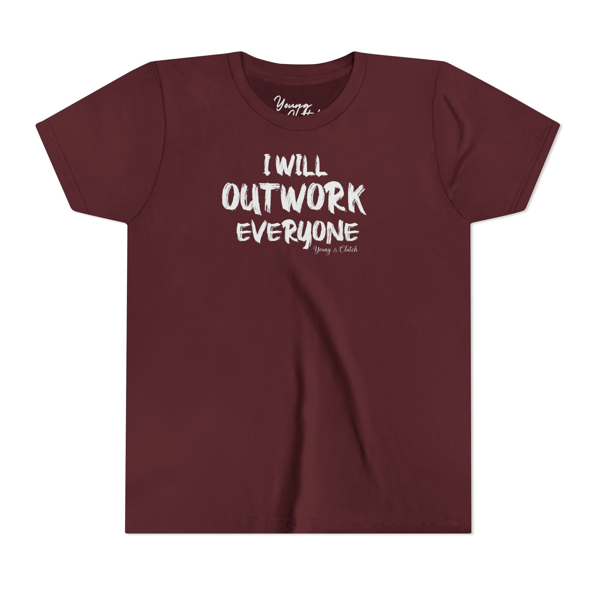 Youth Short Sleeve Tee Young & Clutch Outwork Everyone