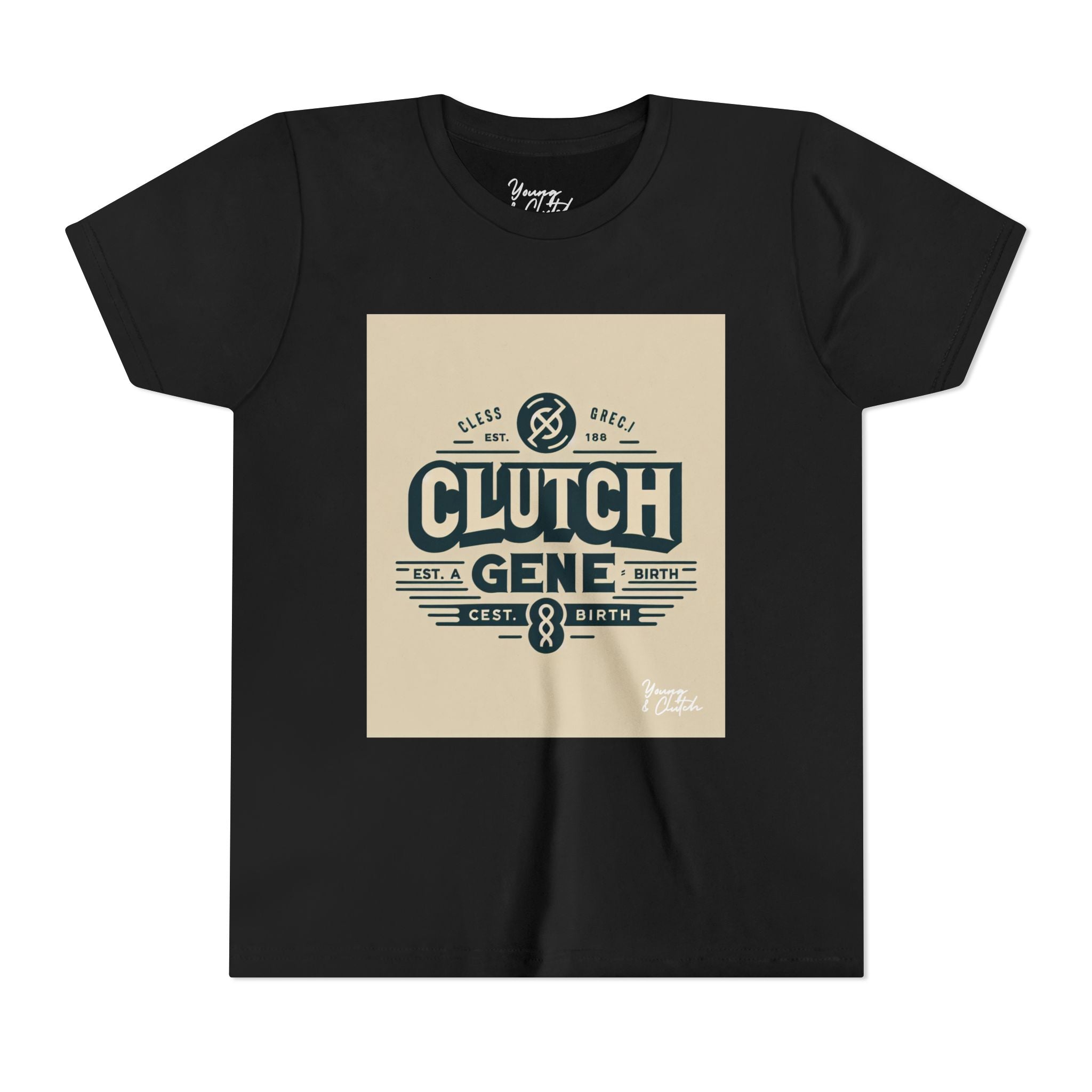 Youth Short Sleeve Tee - Young & Clutch Graphic Shirt for Trendy Kids