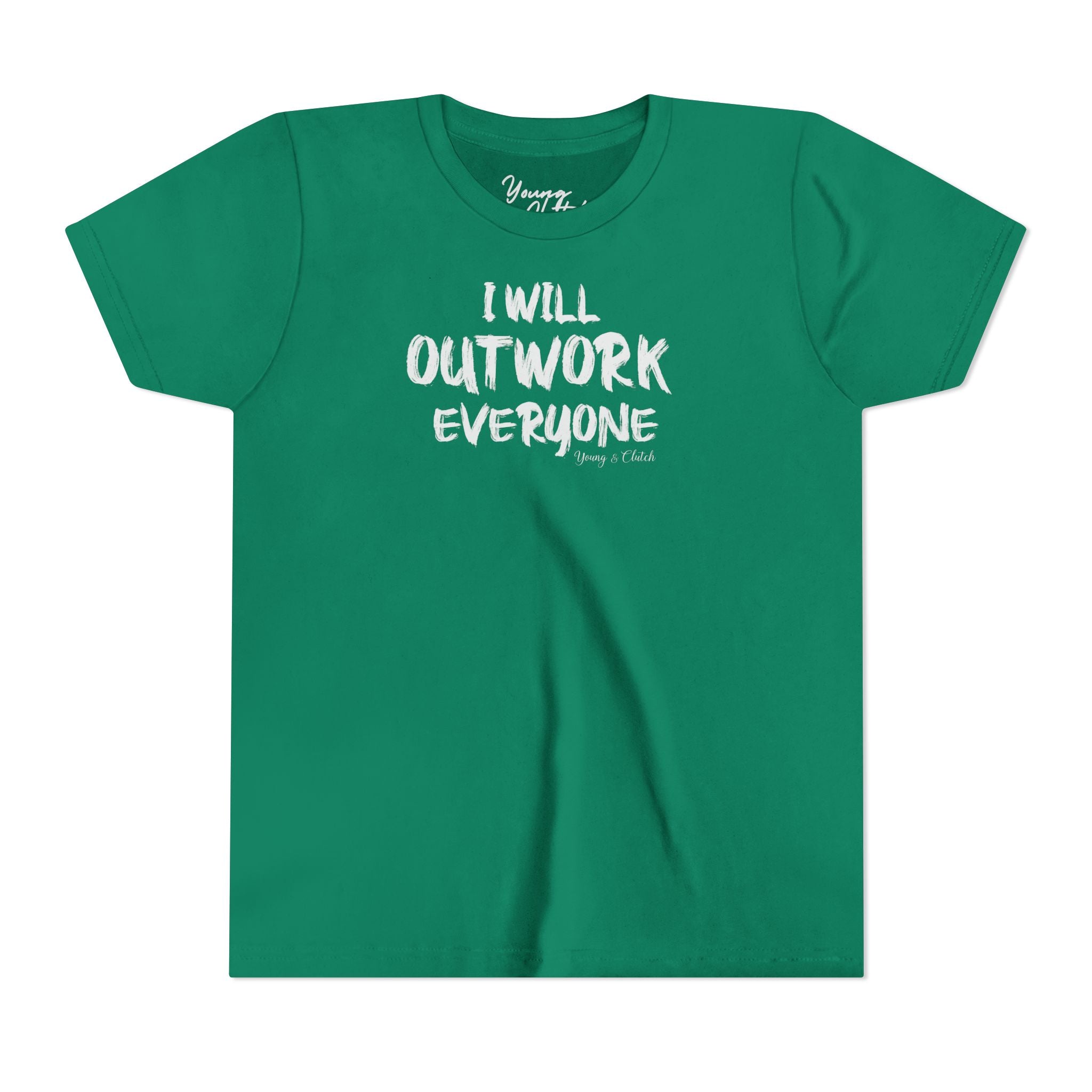 Youth Short Sleeve Tee Young & Clutch Outwork Everyone