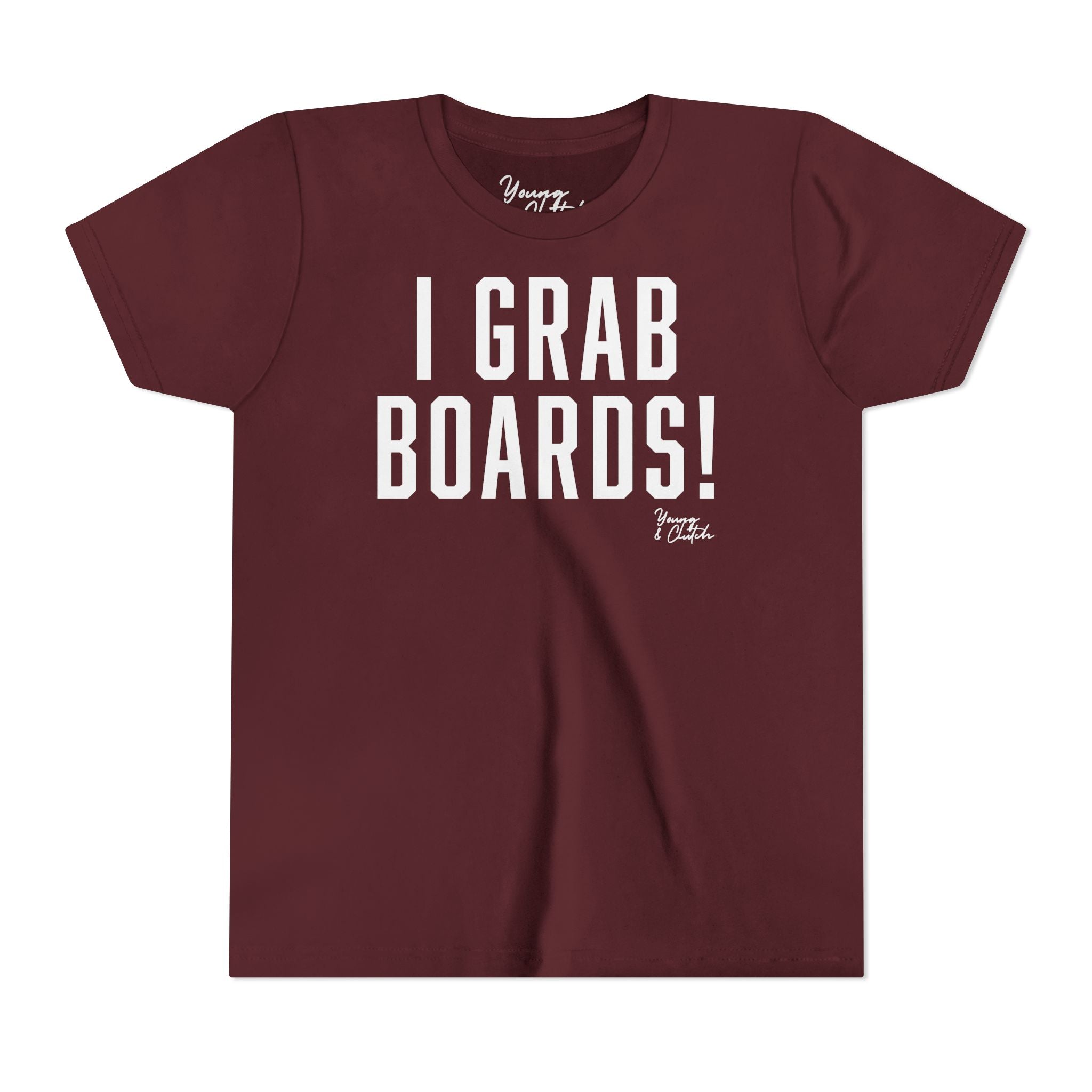 Youth Short Sleeve Tee Young & Clutch  I Grab Boards