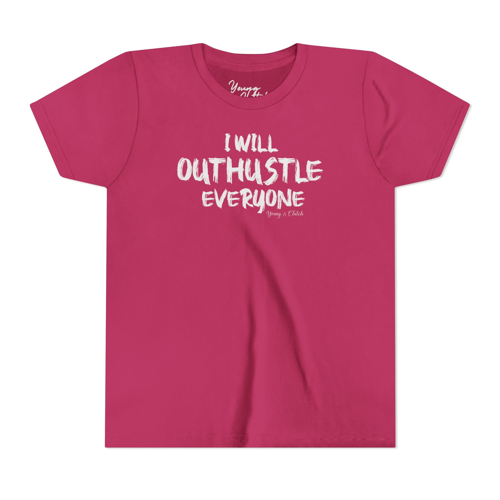 Youth Short Sleeve Tee Young & Clutch Outhustle Everyone