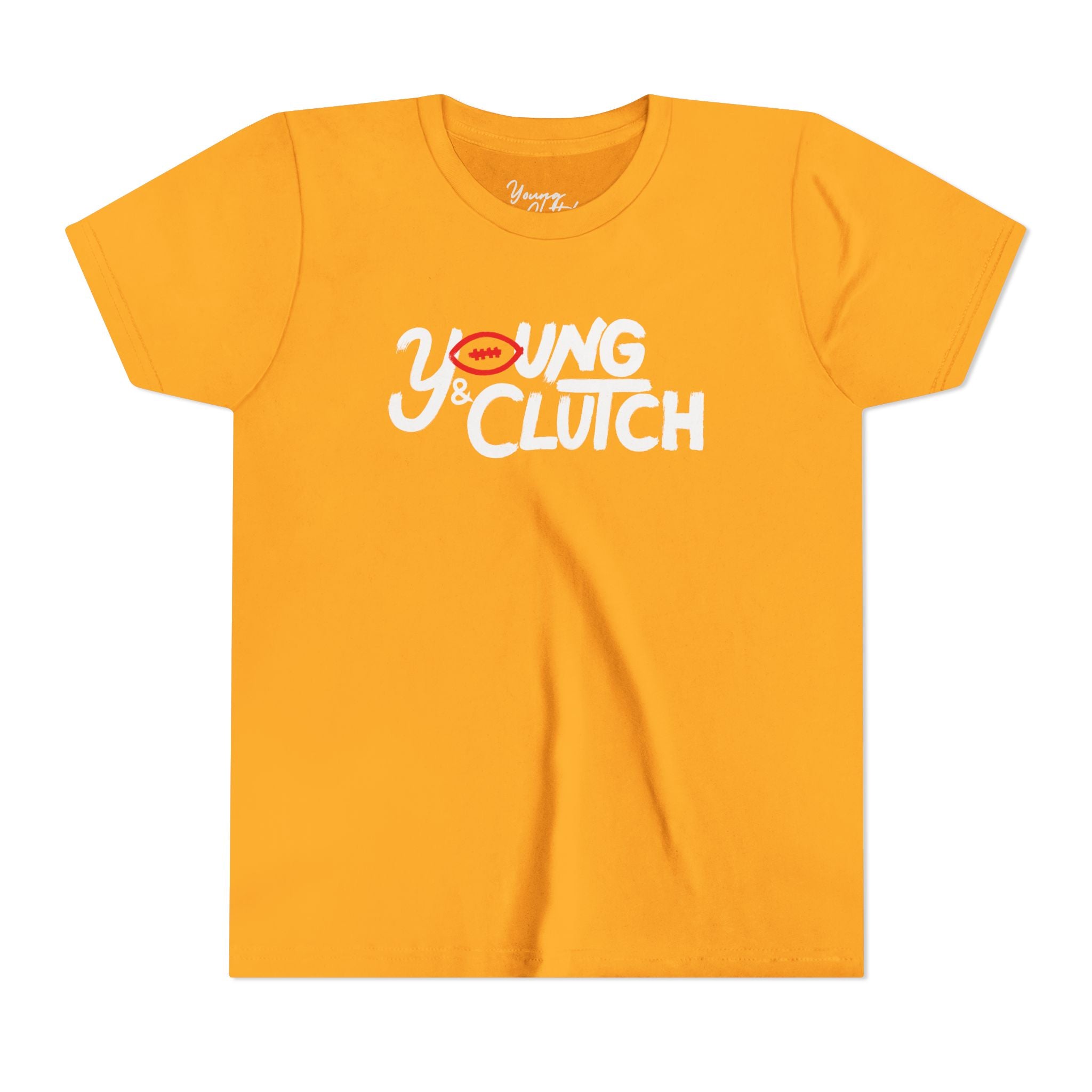 Youth Short Sleeve Tee - Young & Clutch Football - No Goal Post